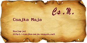 Csajka Maja névjegykártya
